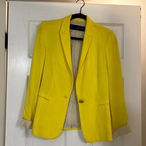 Zara yellow blazer, size small, good condition
